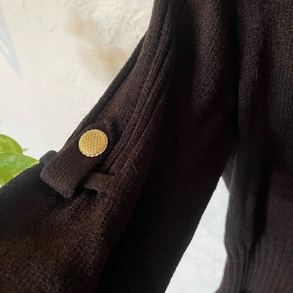 ST.JOHN SPORT DARK BROWK SWEATER DRESS - Picture 4 of 7